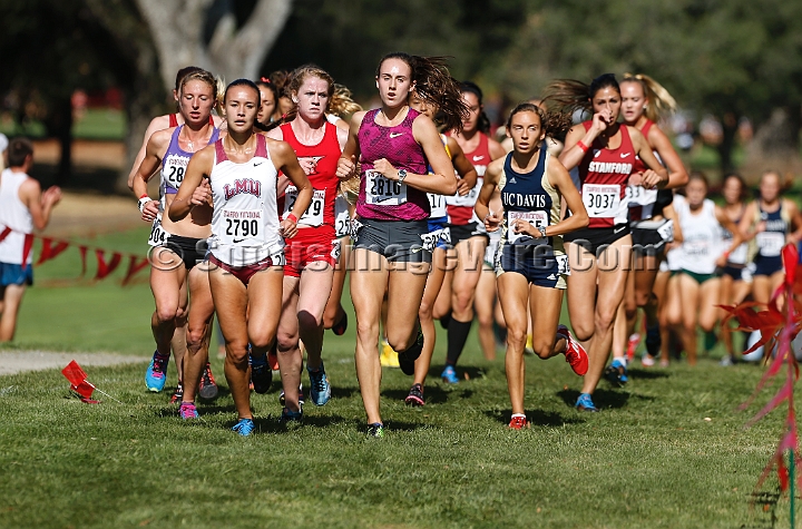 2014StanfordCollWomen-057.JPG - College race at the 2014 Stanford Cross Country Invitational, September 27, Stanford Golf Course, Stanford, California.